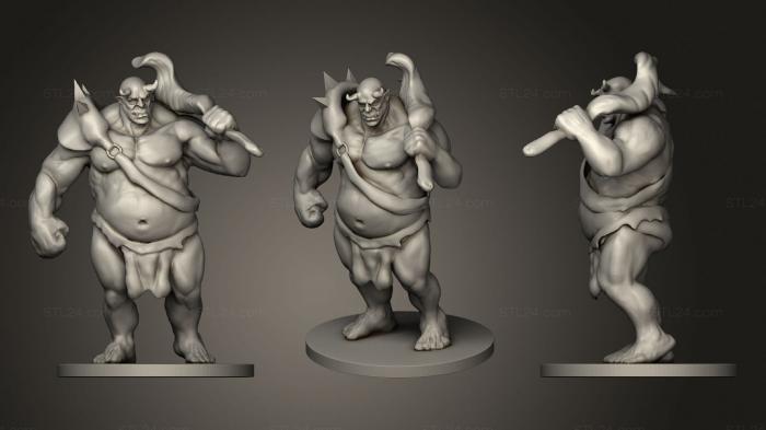 Статуэтки герои, монстры и демоны (Они 2, STKM_3180) 3D модель для ЧПУ станка